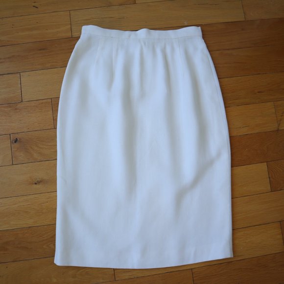 Vintage Ports International White Skirt, Size 8 - Picture 10 of 16